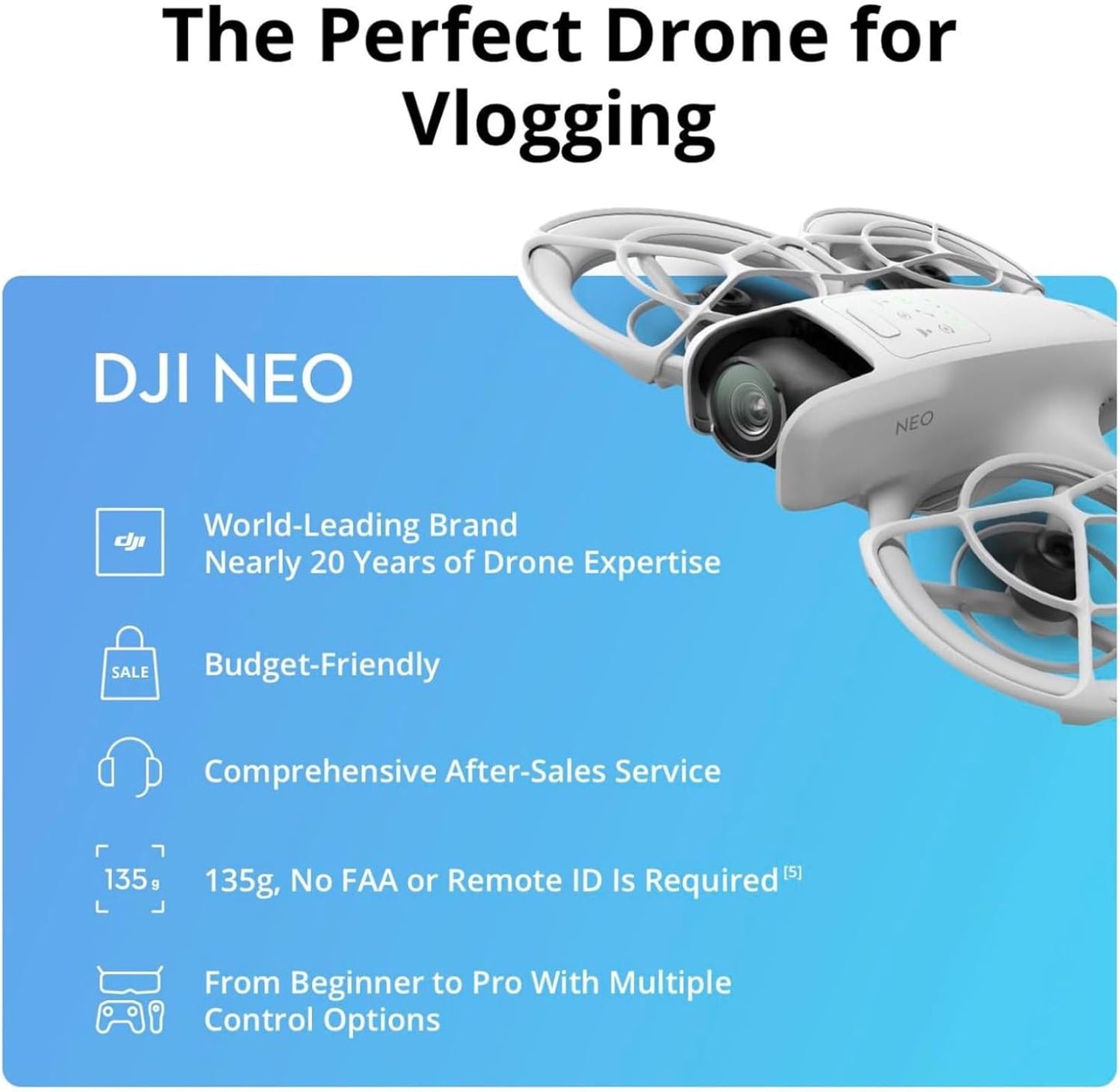 DJI Neo 4K Handheld Vlog aerial photography drone novice entry-level outdoor camping tourism AI intelligent tracking flight camera