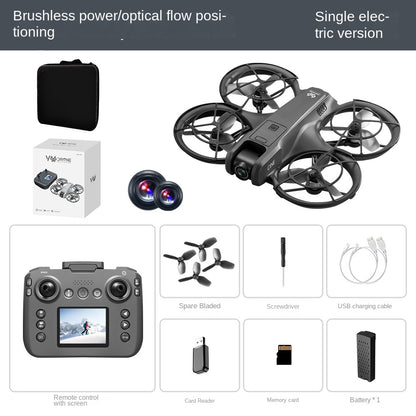 V666 Drone with Screen HD Aerial Photography Remote Control Aircraft Full Protection Altitude Hold V666 Aircraft with Screen Control