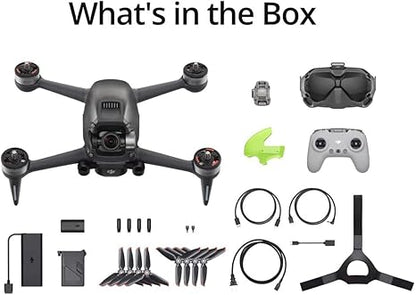 DJI FPV Explorer Combo (Goggles Integra), FPV Drone with Camera for Immersive Flight Experience, 4K/60fps, 10km HD Low-Latency Video Transmission, Emergency Brake and Hover, FAA Remote ID Compliant
