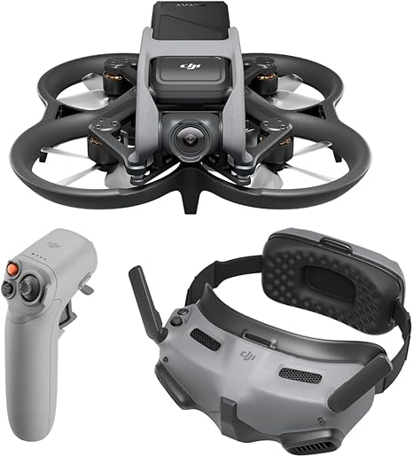DJI Avata Explorer Combo, FPV Drone with Camera 4K, Super-Wide 155° FOV, Includes New RC Motion 2 and Goggles Integra Black, FAA Remote ID Compliant
