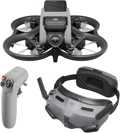 DJI Avata Explorer Combo, FPV Drone with Camera 4K, Super-Wide 155° FOV, Includes New RC Motion 2 and Goggles Integra Black, FAA Remote ID Compliant