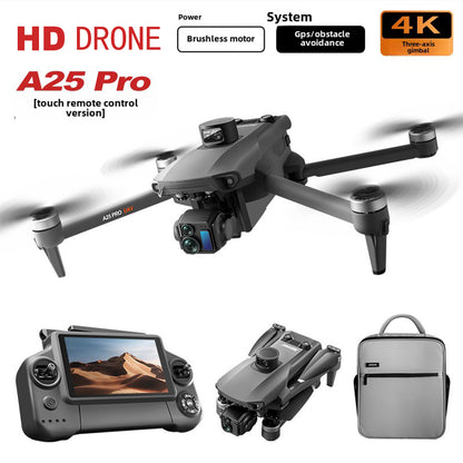 A25 PRO Professional 8K HD Drone 5.5inch Touch Screen Brushless 3-Axis Gimbal Aircraft