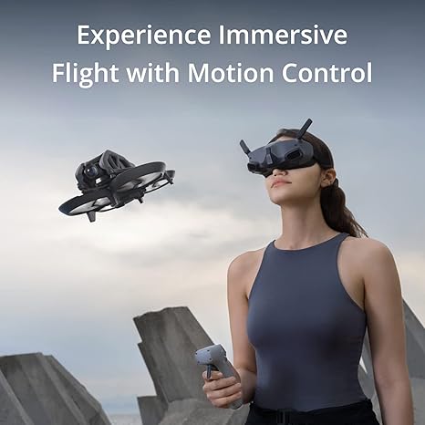 DJI Avata Explorer Combo, FPV Drone with Camera 4K, Super-Wide 155° FOV, Includes New RC Motion 2 and Goggles Integra Black, FAA Remote ID Compliant