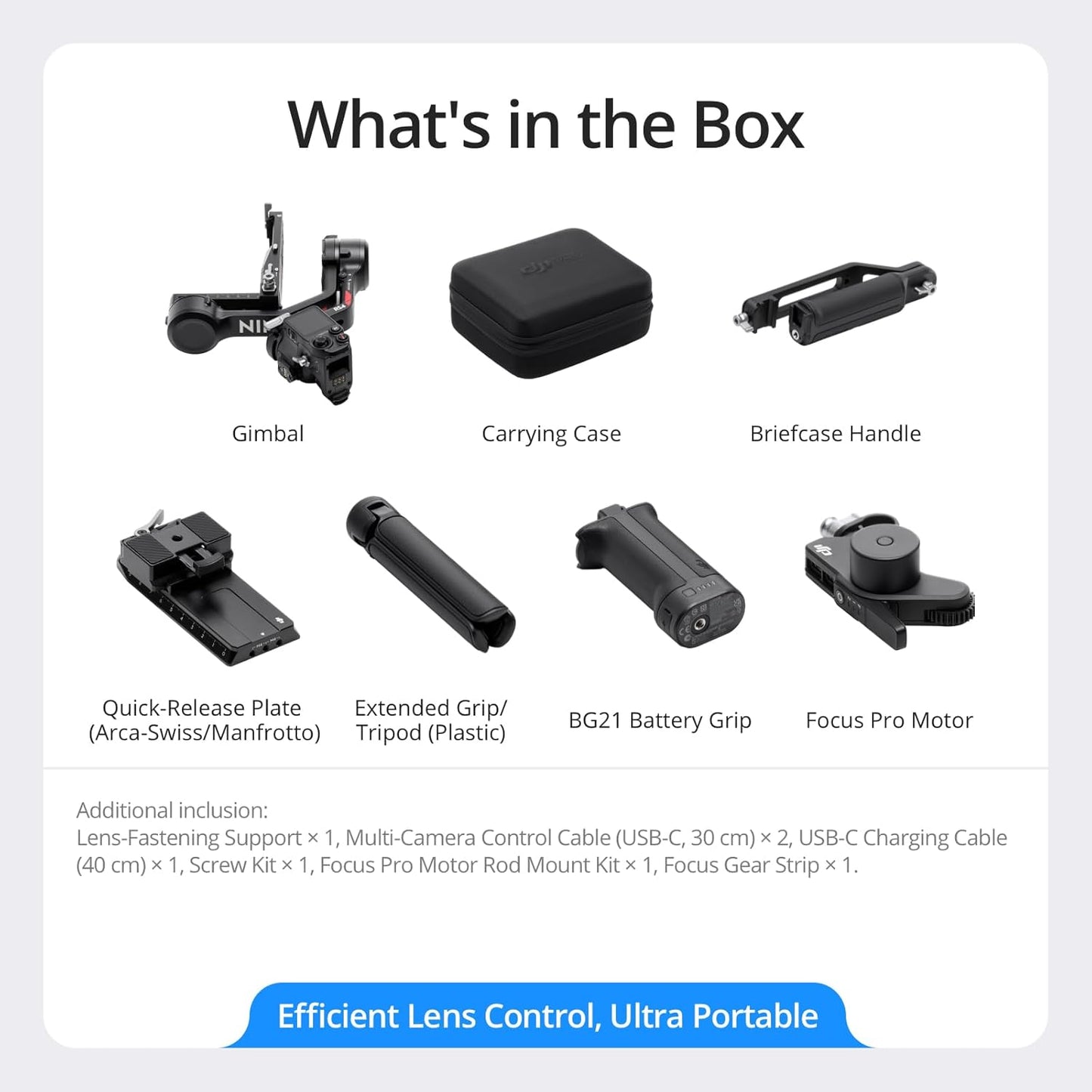 DJI RS 4 Combo, 3-Axis Gimbal Stabilizer for DSLR and Mirrorless Cameras Canon/Sony/Panasonic/Nikon/Fujifilm, Native Vertical Shooting, 2-Mode Switch Joystick, Teflon Axis Arms, with Focus Pro Motor