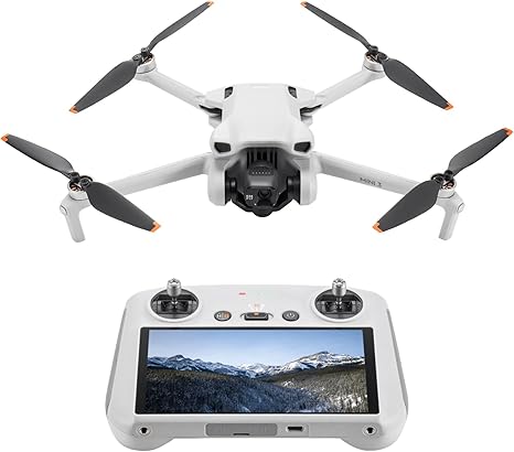 DJI Mini 3 Fly More Combo (DJI RC), Drones with Camera for Adults 4K, 3 Batteries for 114-min Flight Time, Vertical Shooting, 32800ft (10km) Video Transmission, Lightweight Mini Drone for Beginners